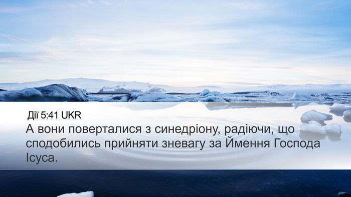 Дії 5:41 UKR Bible Verse Image