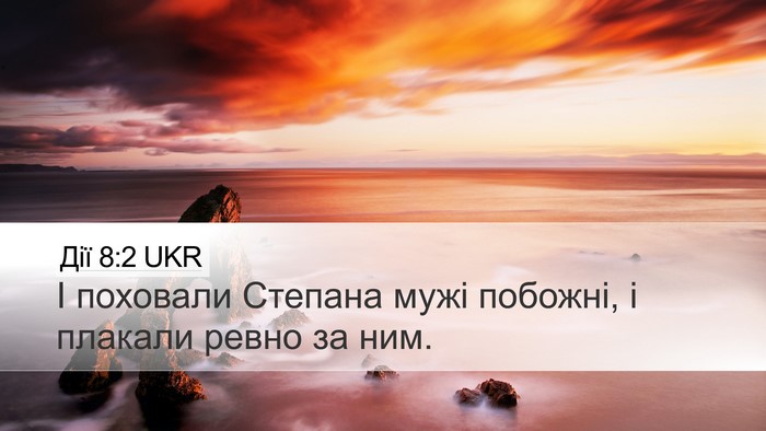 Дії 8:2 UKR Bible Verse Image