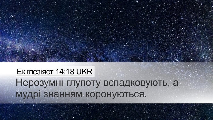Екклезіяст 14:18 UKR Bible Verse Image