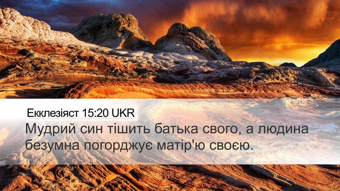 Екклезіяст 15:20 UKR Bible Verse Image
