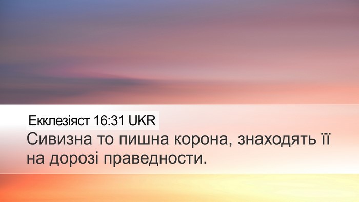 Екклезіяст 16:31 UKR Bible Verse Image