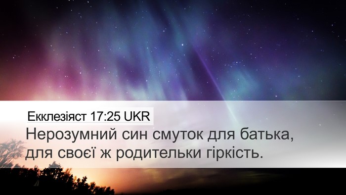 Екклезіяст 17:25 UKR Bible Verse Image