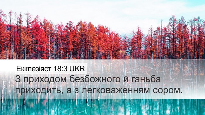 Екклезіяст 18:3 UKR Desktop Wallpaper - З приходом безбожного й - Desktop Bible Verse Wallpaper