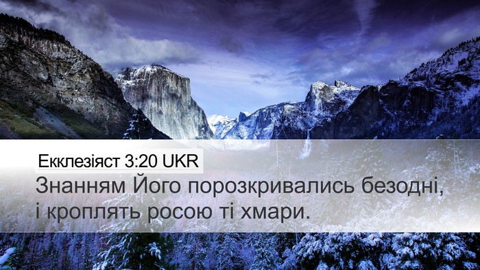 Екклезіяст 3:20 UKR Desktop Wallpaper - Знанням Його - Desktop Bible Verse Wallpaper