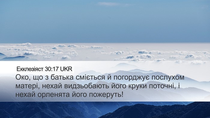 Екклезіяст 30:17 UKR Bible Verse Image