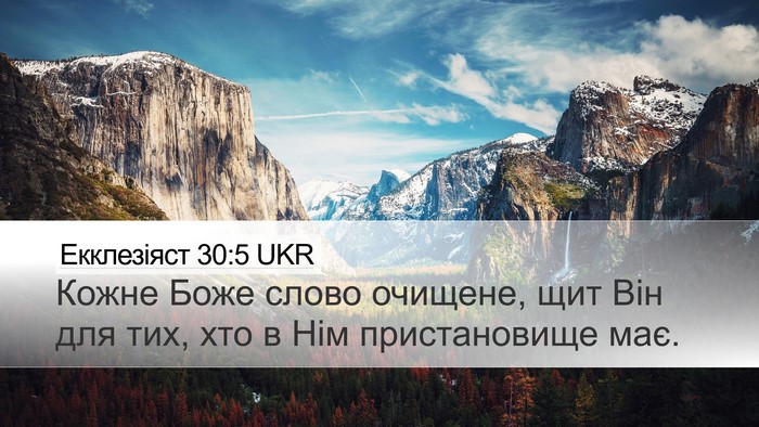 Екклезіяст 30:5 UKR Bible Verse Image