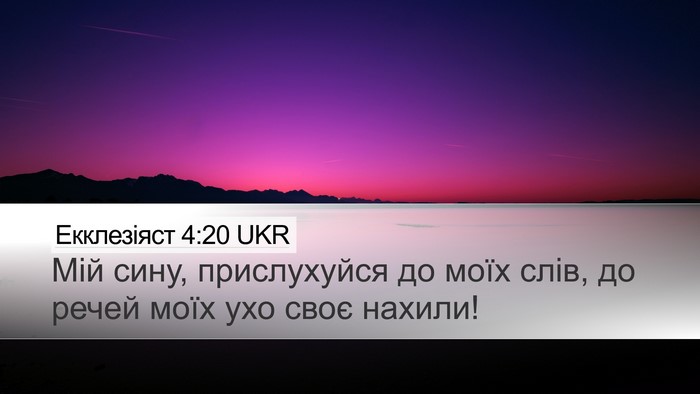 Екклезіяст 4:20 UKR Bible Verse Image