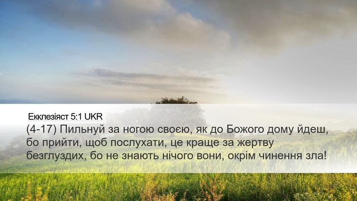 Екклезіяст 5:1 UKR Bible Verse Image
