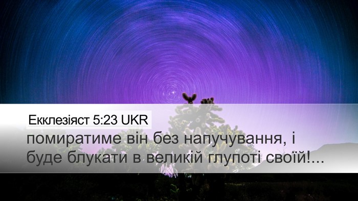 Екклезіяст 5:23 UKR Bible Verse Image