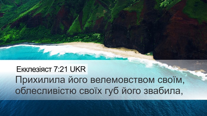 Екклезіяст 7:21 UKR Bible Verse Image