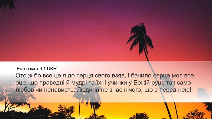 Екклезіяст 9:1 UKR Bible Verse Image