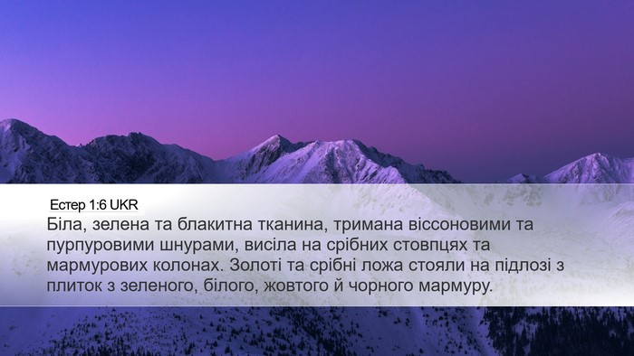 Естер 1:6 UKR Bible Verse Image