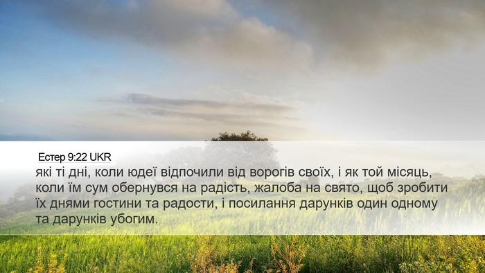 Естер 9:22 UKR Bible Verse Image