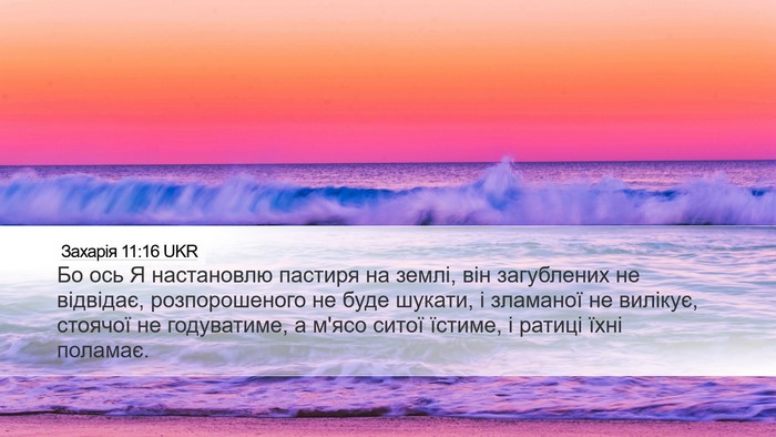 Захарія 11:16 UKR Bible Verse Image