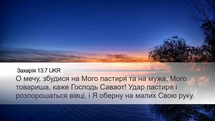 Захарія 13:7 UKR Bible Verse Image