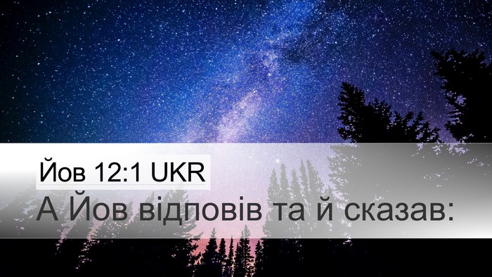 Йов 12:1 UKR Desktop Wallpaper - А Йов відповів та й - Desktop Bible Verse Wallpaper