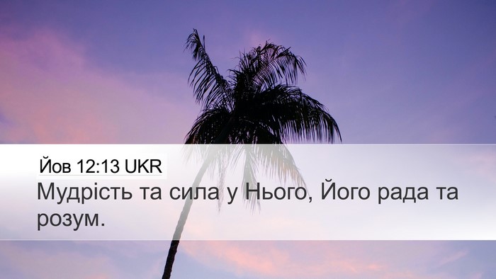 Йов 12:13 UKR Bible Verse Image