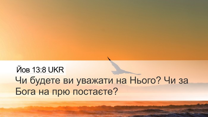 Йов 13:8 UKR Bible Verse Image