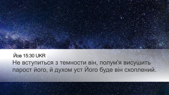 Йов 15:30 UKR Bible Verse Image