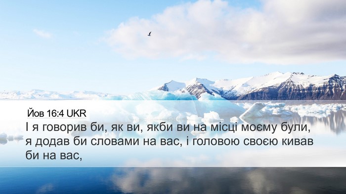 Йов 16:4 UKR Bible Verse Image