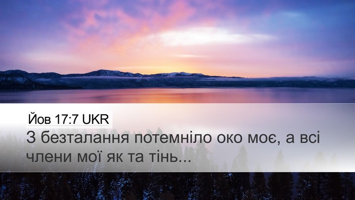 Йов 17:7 UKR Bible Verse Image