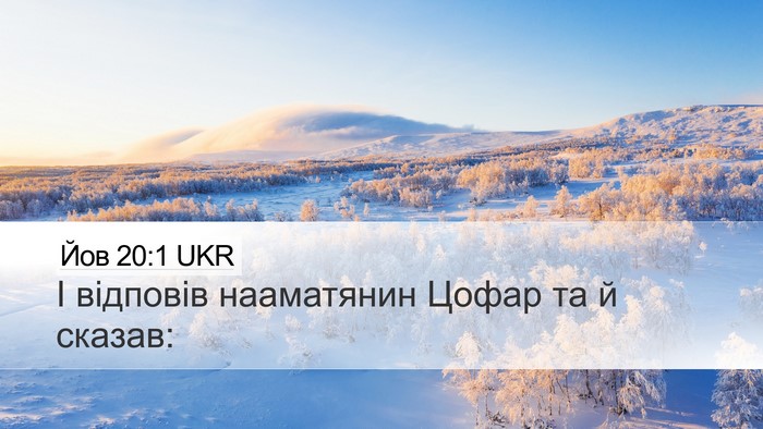 Йов 20:1 UKR Bible Verse Image