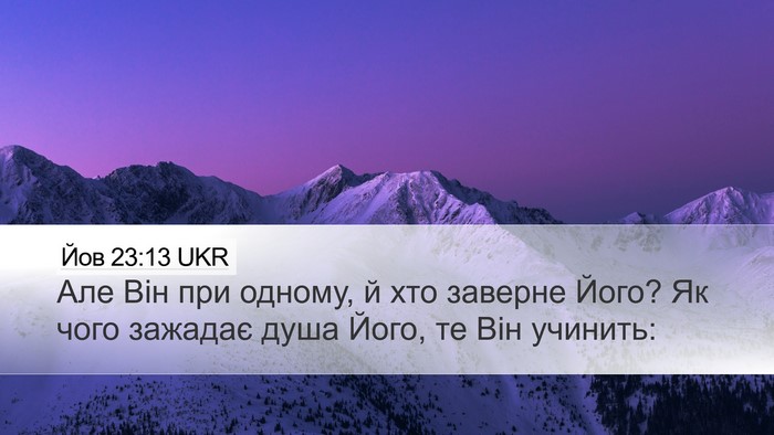 Йов 23:13 UKR Bible Verse Image