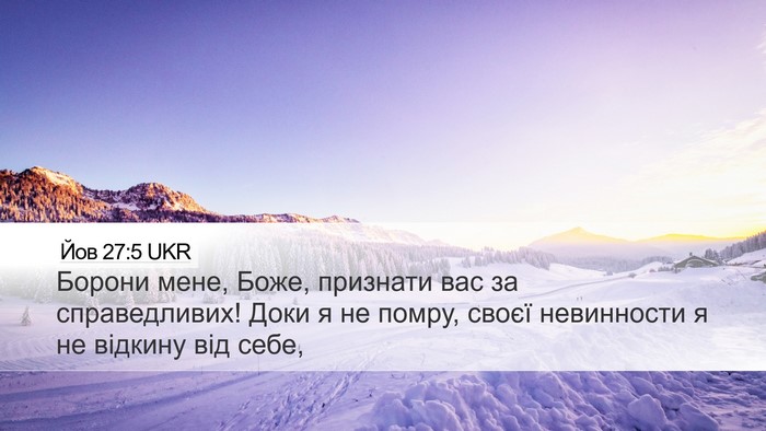 Йов 27:5 UKR Bible Verse Image