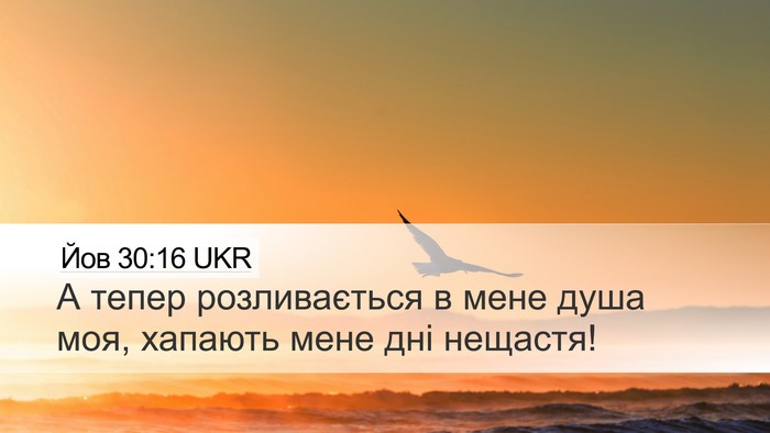 Йов 30:16 UKR Bible Verse Image