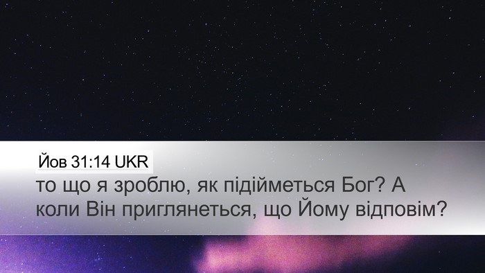 Йов 31:14 UKR Bible Verse Image
