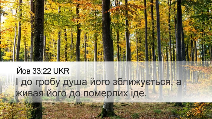 Йов 33:22 UKR Bible Verse Image
