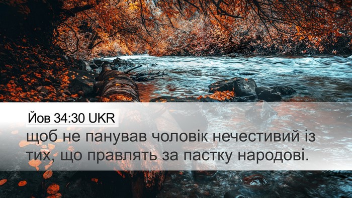 Йов 34:30 UKR Bible Verse Image