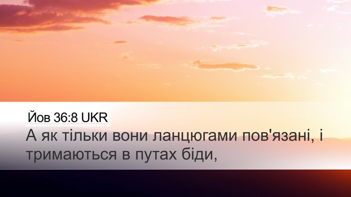 Йов 36:8 UKR Bible Verse Image