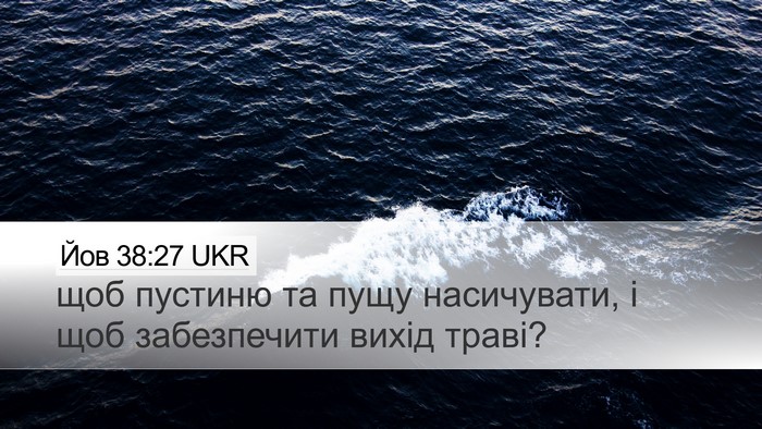 Йов 38:27 UKR Bible Verse Image