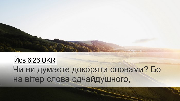 Йов 6:26 UKR Bible Verse Image