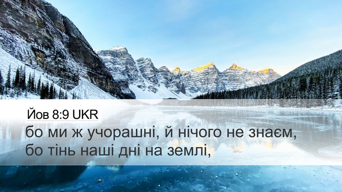 Йов 8:9 UKR Bible Verse Image
