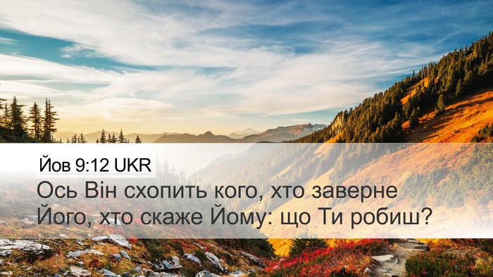 Йов 9:12 UKR Bible Verse Image