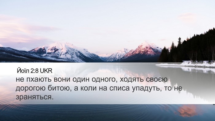 Йоїл 2:8 UKR Desktop Wallpaper - не пхають вони один одного, - Desktop Bible Verse Wallpaper