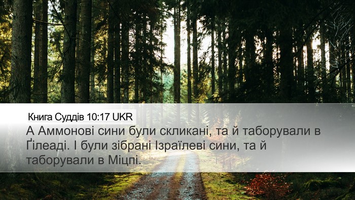 Книга Суддів 10:17 UKR Bible Verse Image
