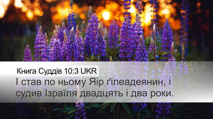 Книга Суддів 10:3 UKR Desktop Wallpaper - І став по ньому Яір - Desktop Bible Verse Wallpaper