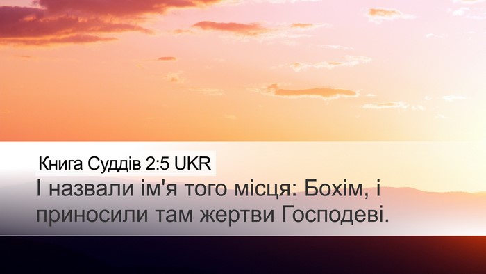 Книга Суддів 2:5 UKR Desktop Wallpaper - І назвали ім'я того місця: - Desktop Bible Verse Wallpaper