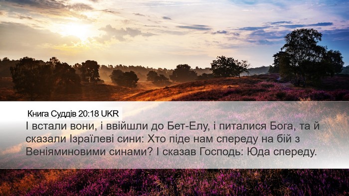 Книга Суддів 20:18 UKR Bible Verse Image