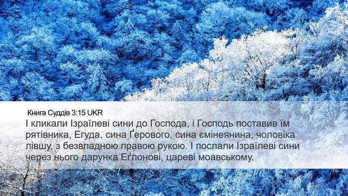 Книга Суддів 3:15 UKR Bible Verse Image