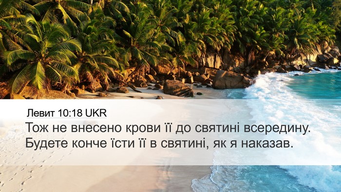 Левит 10:18 UKR Desktop Wallpaper - Тож не внесено крови її до - Desktop Bible Verse Wallpaper