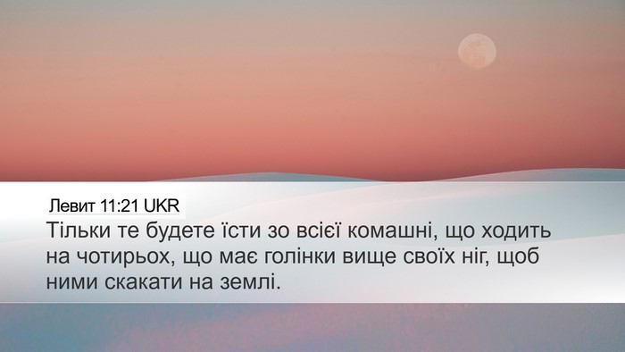 Левит 11:21 UKR Desktop Wallpaper - Тільки те будете їсти зо - Desktop Bible Verse Wallpaper