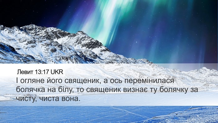Левит 13:17 UKR Desktop Wallpaper - І огляне його священик, а - Desktop Bible Verse Wallpaper