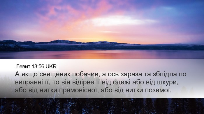 Левит 13:56 UKR Desktop Wallpaper - А якщо священик побачив, а - Desktop Bible Verse Wallpaper