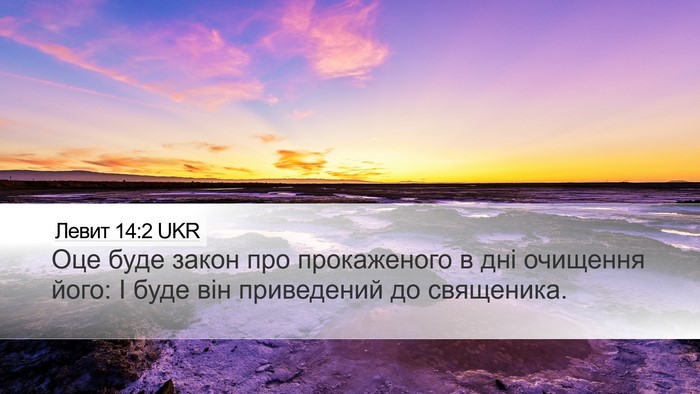 Левит 14:2 UKR Bible Verse Image