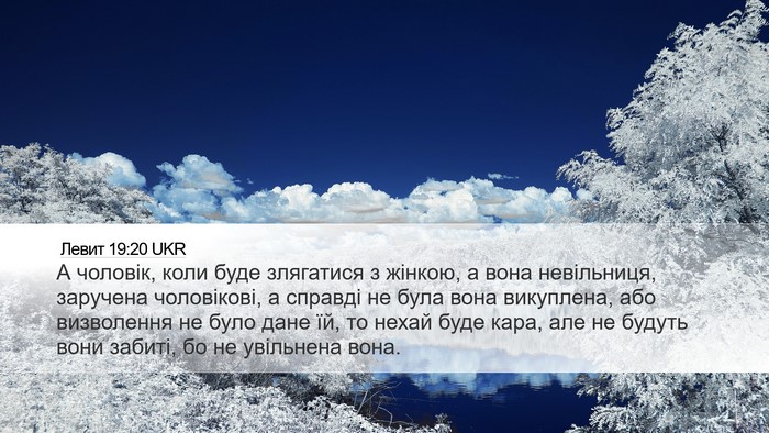 Левит 19:20 UKR Bible Verse Image