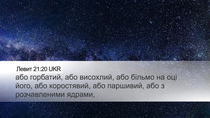 Левит 21:20 UKR Bible Verse Image